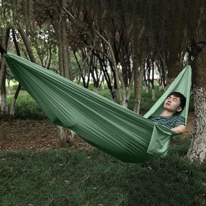 Camping en plein air hamac dormir balançoire jardin arrière-cour arbre lit suspendu avec corde 240119