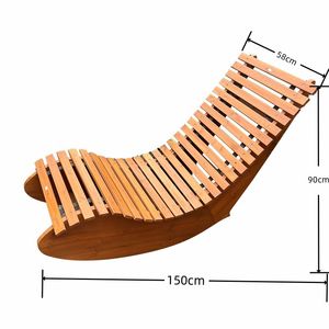 Chase Lounge Outdoor Lounge Durable Confiado ACacia Madera Patio Silla de soltera Muebles Muebles Rocking Sun Silla para tomar el sol Patio para tomar el sol