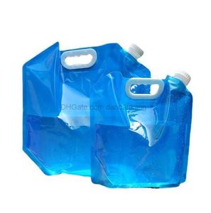 Bolsa de almacenamiento de agua plegable para escalada al aire libre Equipo de hidratación para beber Camping Tanque de agua para barbacoa 5L 10L Botella de plástico portátil para jugo de leche para viajes de senderismo