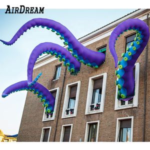 Decoración al aire libre gigante inflable pulpo piernas tentáculos tentáculo brazos inflables Led iluminación decoración globo personalizado