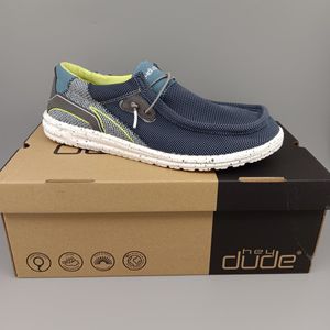 Zapatos de diseño para exteriores Hey Dude Mens Wally Linen hombres mujeres un pie suela suave zapatos de tela lavables a máquina almohadillas para zapatos de cuero de cerdo EUR 41-45