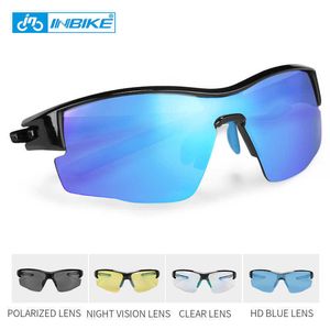 Lunettes de plein air INBIKE Polarized Sport Hommes Lunettes de soleil Vélo de route Vélo Lunettes VTT Vélo 5 Lentilles Lunettes Femmes Riding Protection 916P T220926