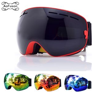 Gafas al aire libre Gafas de snowboard Gafas de nieve profesional Gafas de gran angular con capas dobles Antifog UV400 Hombres Mujeres Snowmobile Googles 230926