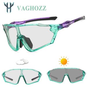 Outdoor Eyewear VAGHOZZ Brand Pochromic Cycling Sunglasses UV400 Glasses Men Women Sport MTB Bike Bicycle Goggles 230418