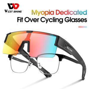 Outdoor Eyewear WEST BIKING P ochromic Cycling Glasses Fit Over Myopic Sunglasses UV 400 Polarized Fishing Bike Goggles Cool Aesthetic 230925