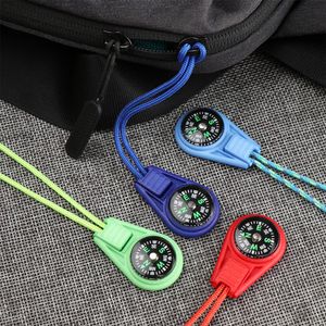 Gadgets de plein air 2PCS Mini Boussole Fermeture Éclair Queue Corde 12026mm Coloré En Plastique Camping Randonnée EDC Survie Portable Sac À Dos Pendentif Outils 230617