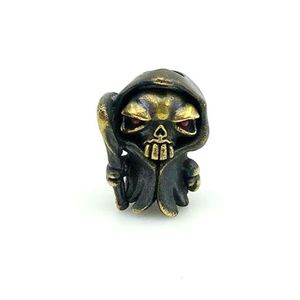 Gadgets para exteriores Death Skull Knife Beads Outdoor DIY Tools EDC Brass Lanyard Pendants Key Rings Accessories 230627