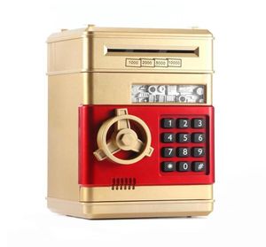 Gadgets al aire libre Alcancía electrónica Caja fuerte Cajas de dinero para niños Monedas digitales Depósito de ahorro de efectivo Mini cajero automático Kid Xma2951998