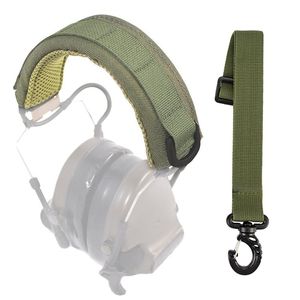 Outdoor Gadgets Retractable MOLLE Earphone Cover Lengthened Tactical Head Wear Headset Adjustable Military Hunting Accessories