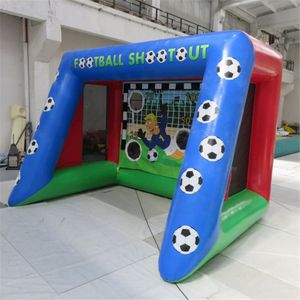 Juegos al aire libre 3x2.5x2m (10x8.2x6.5ft) Inflable Football Gate Deports Taut Posts con soplador para entretenimientos
