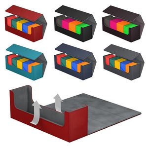 Juegos al aire libre Actividades Premium Deck Box Tamaño grande para 400 tarjetas con mangas PU Tarjetero de cuero para TCG Trading Card Storage Box Deck Boxes 230613