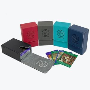 Jeux de plein air Activités PU cuir Tarots Case Conteneur Collection Capacité Tarot Cards Box Board Game Card Sleeve Holder Box Drop 230715