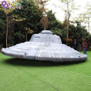 Outdoor Giant Advertising Inflatable Spacecraft Models For Space Theme Decoration 7M Inflation Ufo Balloon With Air Blower Toys Sports