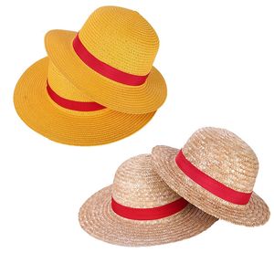 Outdoor Hats Luffy Hat Straw Hat Performance Animation Cosplay Accessories Hat Summer Sun Hat Yellow Straw Hats for Women 31 35CM 230621