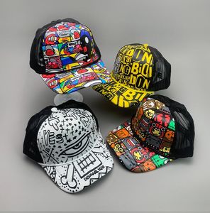 Outdoor Hip Hop Street Graffiti Kpop Men Women Baseball Hats Cotton INS Cartoon Adjustable Breathable West Coast Skateboard Sport Caps