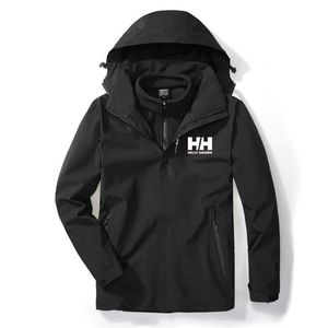 Outdoor Jackets Hoodies Outdoor Brand HH Hiking Jackets Waterproof Hooded Windbreaker Coat Men 2022 Autumn New Casual Male keep warm Jacket 0104