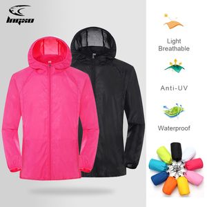 Vestes d'extérieur Hoodies Pria Wanita Jaket Mendaki Tahan Air Cepat Kering Berkemah Pakaian Berburu Pelindung Matahari Mantel Olahraga Luar Ruangan Anti UV 230428