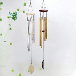 Living Wind Chimes Patio Jardín Tubos Campanas Cobre Antiguo Wind Chime Colgante de pared Decoración para el hogar 6 Tube Windchime Chapel Bells