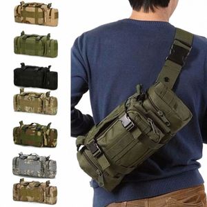 Sac à dos tactique militaire en plein air chasse taille Pack sac de taille Cam randonnée pochette sac de poitrine M5tH #