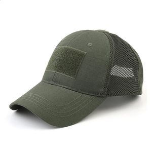 Casquette réglable de Camouflage Multicam en plein air, maille tactique militaire armée Airsoft pêche chasse randonnée chapeau de basket-ball 240119