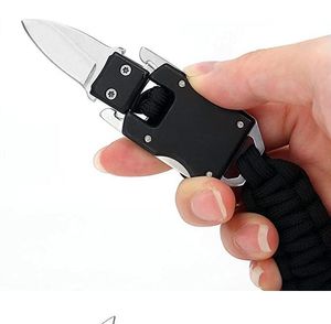 Multifunctional Paracord Bracelet for Outdoor Survival, Portable Emergency Knife Kit with Parachute Rope