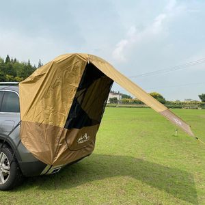 Almohadillas al aire libre Anti rayos ultravioleta Coche Tronco Tienda SUV Auto-conducción Tour Barbacoa Camping Cola Extensión Sombrilla A prueba de lluvia Turista