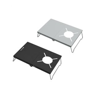 Pique-nique en plein air Portable en alliage d'aluminium Camp meubles plié cuisinière à gaz table d'isolation thermique