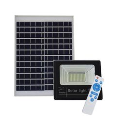 Feux d'inondation à LED solaire extérieure 40W 60W 120W lampe étanche IP67 Éclairage d'éclairage Panneau de batterie rechargeable