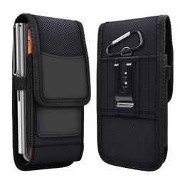 Étuis robustes en nylon pour sports de plein air, voyage, randonnée, camping, étui en cuir PU avec clip de ceinture, sac de transport pour iPhone 15 14 13 12 Pro Max Samsung S21 S22 S23 de 3,5 à 6,8 pouces