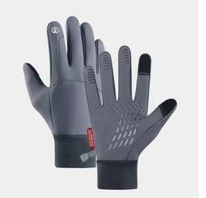 Gants de sports de plein air pour hommes, isolation en peluche d'hiver, coupe-vent, écran tactile pour femmes, cyclisme, gants imperméables et antidérapants