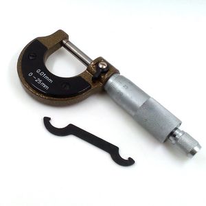 Micrómetro exterior 0-25 mm/0,01 mm Calibre Vernier Herramientas de medición