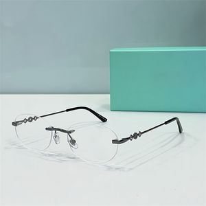 Cadres de lunettes de luxe ovales sans cadre pour femme lunettes de soleil lunettes de chat cadre or coeur clé boucle en métal design fille cadeau amant lunettes de mode