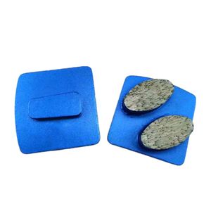 Placas de molienda de segmentos de forma ovalada Disco de piso de diamante Hus-qvarna con dos barras de molienda de elipse para renovación de piedra de terrazo 12 piezas