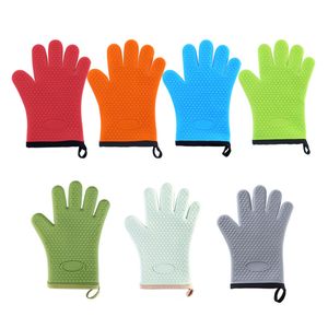 Four Mitts 1PC Silicone Coton Gants Isolation Cuisson Micro-ondes Cuisine Antidérapant BBQ Mitt Pot Holder 230608