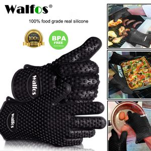 Mitaines de four Walfos Silicone gant de cuisine résistant à la chaleur épais cuisson barbecue gril Gadgets accessoires 230731