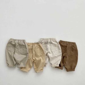Salopette 4377A offre spéciale, pantalons pour bébé, printemps-automne 2023, couleur unie coréenne, pantalon tissé pour bébé garçon et fille, décontracté, PantsL231114