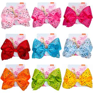 Pinces à cheveux arc surdimensionnées Arcs Cheveux en épingle à cheveux avec bijou de couleur pour enfant Hairbows fleur bandeaux filles cheer arcs Livraison gratuite A-737