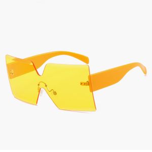 Lunettes de soleil surdimensionnées pour femmes, pare-soleil sans cadre, verres colorés d'été, grandes lunettes UV400, 8 couleurs, vente en gros
