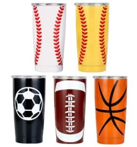 OZ – gobelet de Baseball, Softball, basket-ball, Football, en acier inoxydable, pour voyage, voiture, bière, tasses isolées sous vide, FY