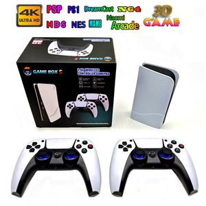 P5 Nouvelle console de jeu vidéo 64 Go/30 000 jeux classiques rétro portables HD TV Game Box 5 deux manettes de jeu pour PS1/PPSPP/MAME Arcade Gaming Stick