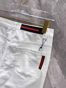 PAA Designer luxe Pantalons pour hommes Pantalons d'affaires 2024 Casual Wash Coton Marque de mode Logo Blanc Pantalon droit Vêtements Vêtements en gros Printemps été