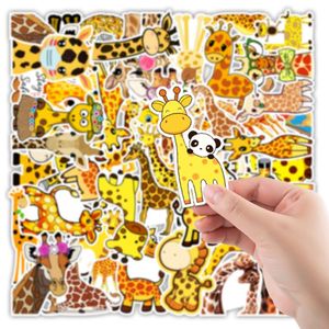 Pack de 50pcs autocollants de girafe en gros pour bagages skateboard cahier carnet casque bouteille d'eau décalcomanie enfants cadeaux