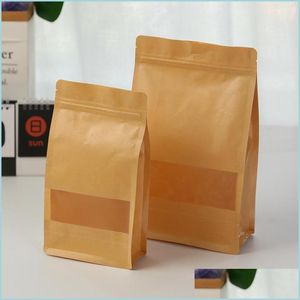 Sacs d'emballage Grains de café Pain Biscuit Emballage Spot Sac d'emballage octogonal Collations de thé Papier kraft Matériau de qualité alimentaire personnalisé Packa Dhkpx