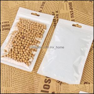 Sacs d'emballage Office School Business Industrial Ll Clear Plastic Refermable Zipper Packaging Bag Dry Food Stor Dhget