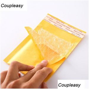 Sacs d'emballage en gros 50pcs 20 tailles Bubble Mailer auto-adhésif adhésif épaissir les enveloppes de papier kraft jaune avec1 livraison directe Offi Ottgq