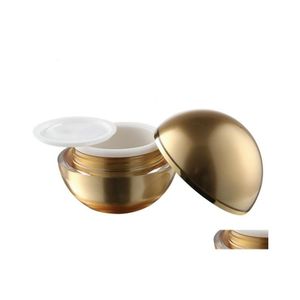 Bouteilles d'emballage 15G 30G 50G Crème Pot Sphérique Boule Ronde Ombre À Paupières Boîte Rouge À Lèvres En Plastique Cosmétique Poudre Conteneur Vide Sn1601 Dr Dhyos