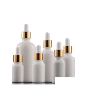 Bouteilles d'emballage en gros huile essentielle de porcelaine blanche par E liquide réactif compte-gouttes bouteille d'aromathérapie 5 ml-100 ml livraison directe hors Dhz6A