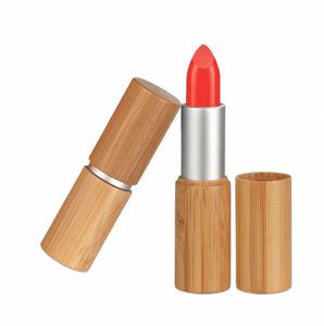 Embalaje personalizado 10/30/50 Uds lápiz labial Natural saludable tubo de lápiz labial de bambú vacío bálsamo labial Ctainer herramientas de maquillaje cosmético P7LE #
