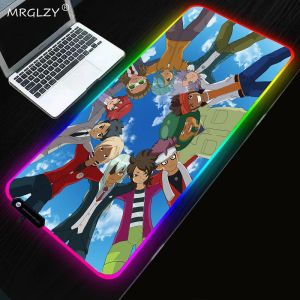 Pads RGB Mat INAZUMA ELEVEN ANIME MONDE PAD GAMING LED ordinateur portable Mat PC Gamer Full Mounted Mouse Mats Keyboards Nonslip Nootbook Gamer