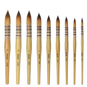 Painting Pens 16RT High Quality Taklon Hair Wooden Handle Watercolor Acrylic Artist Art Supplies Paint Brush 221130